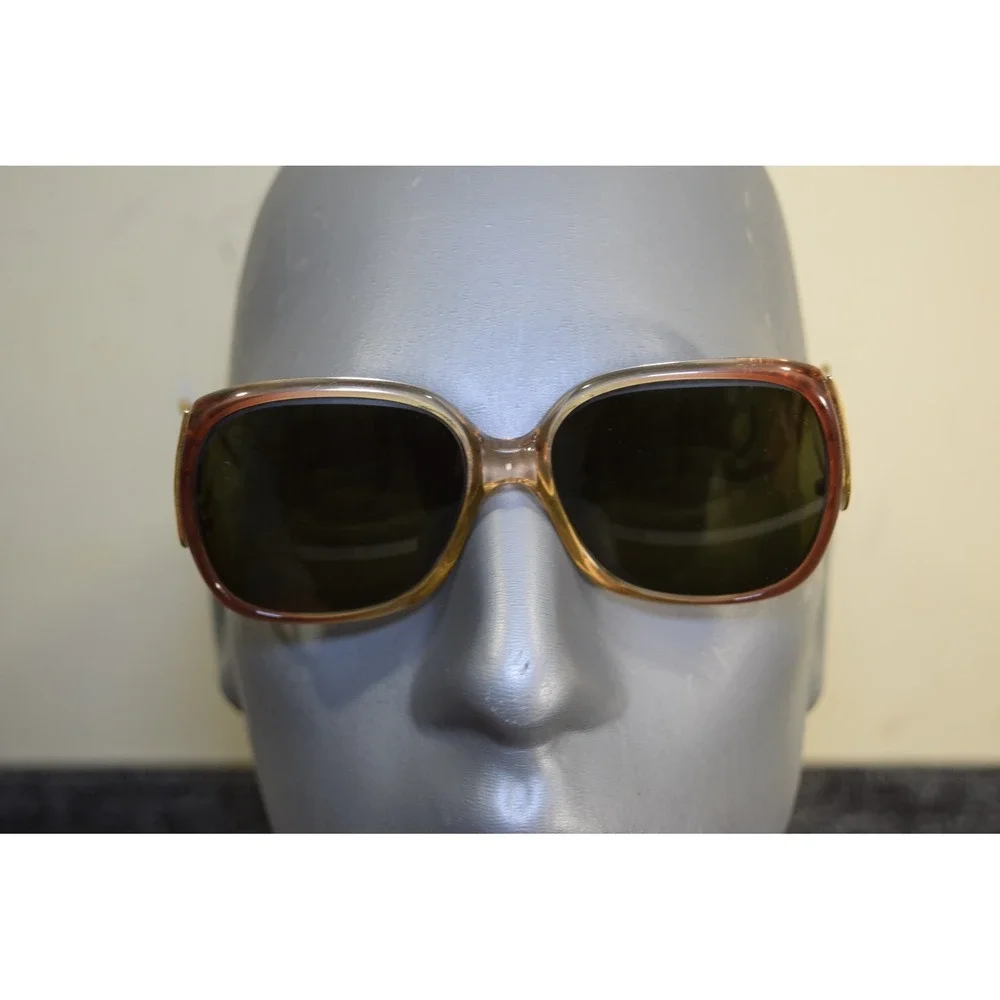 Vintage 1970's SOPHIA Loren Zyloware Oversized Square Eyeglasses Gold Rich Lady